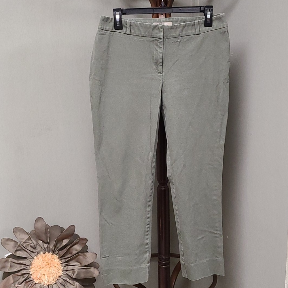 Chico's Olive Khaki Ankle Pants size 1
